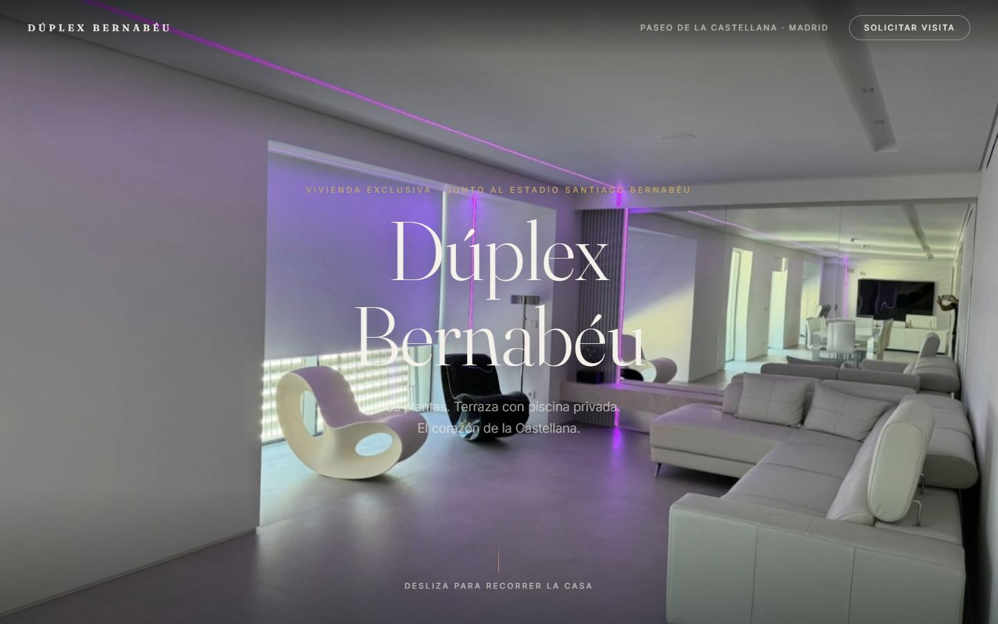 Captura de la web Dúplex Bernabéu